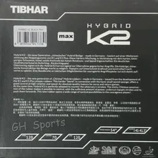 TIBHAR HYBRID K2 (липкая Резина + немецкая жесткая губка, скорость и вращение), губка для настольного тенниса, пинг-понга (art.: 3a35a199b15)