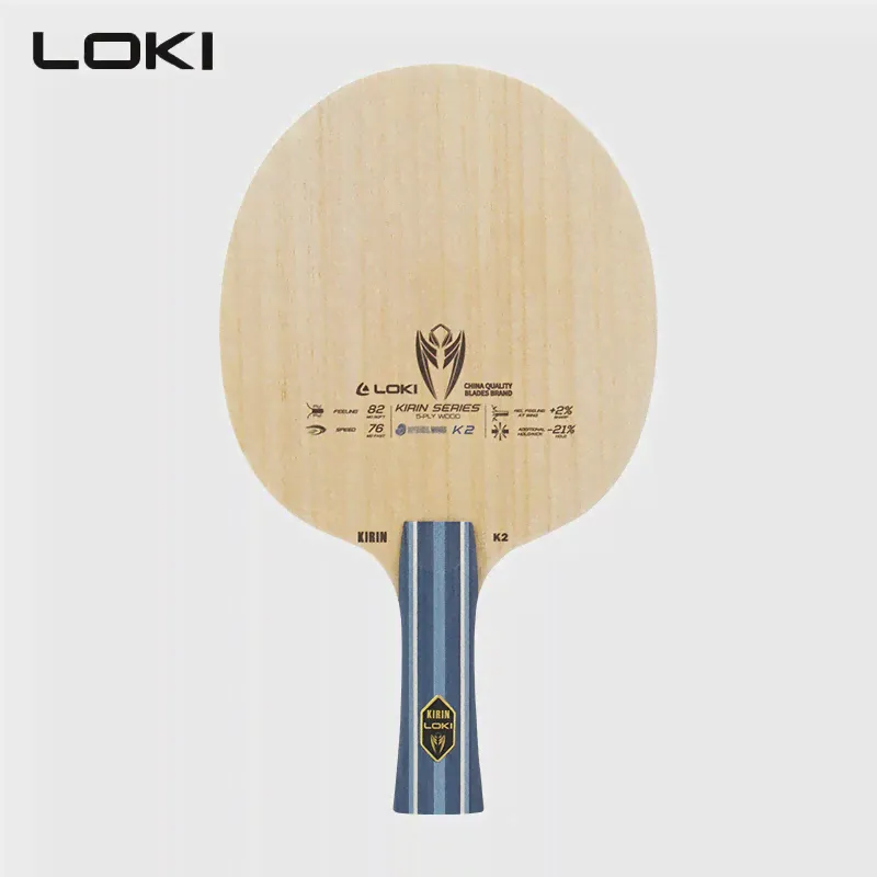 LOKI KIRIN K2 Лезвие для настольного тенниса 5 слоев из массива дерева с длинной ручкой Всесторонняя ракетка для пинг-понга для начинающих Быстрая атака-0
